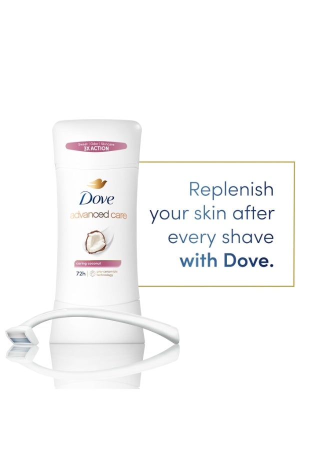 Dove Advanced Care Caring Coconut Anti-Perspirant Deodorant  for Women, 2.6 Oz,74g - Image 2